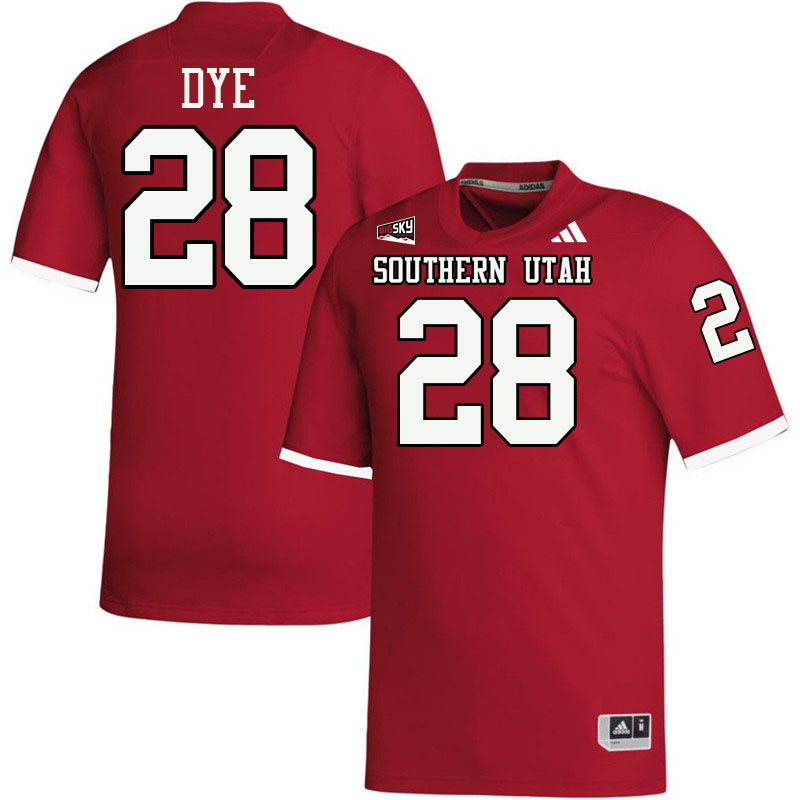 Southern Utah Thunderbirds #28 Joshua Dye College Football Jerseys,Uniforms Stitched-Red
